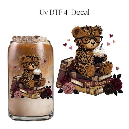 Faux Leopard Dress 4” UV DTF Decal