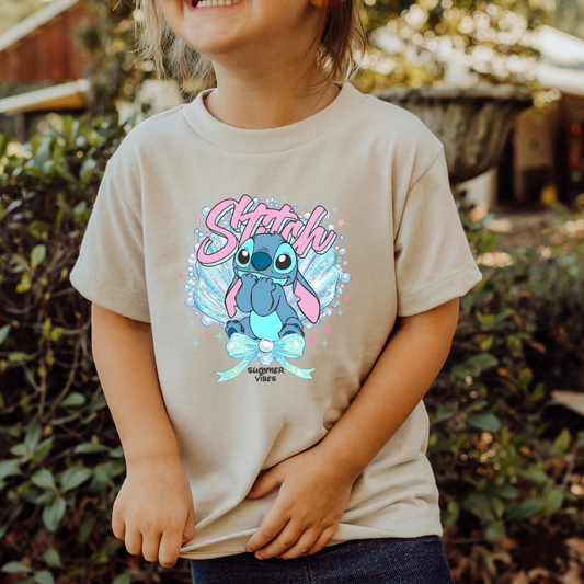 YOUTH Blue Alien Summer Vibes Dtf Transfer (PRINT TO ORDER)