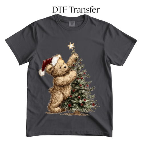 Christmas Tree Bear DTF Transfer