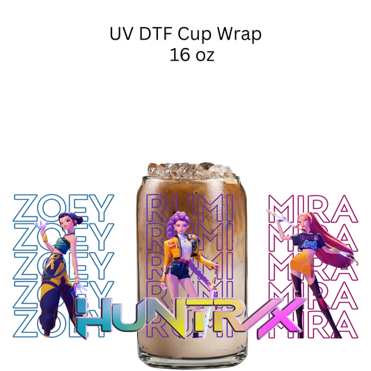 Hunt Girl Names UV DTF Cup Wrap