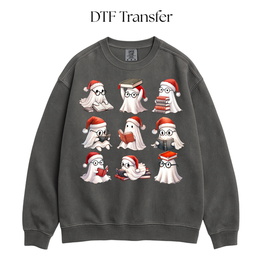 Christmas Ghosties Reading DTF Transfer
