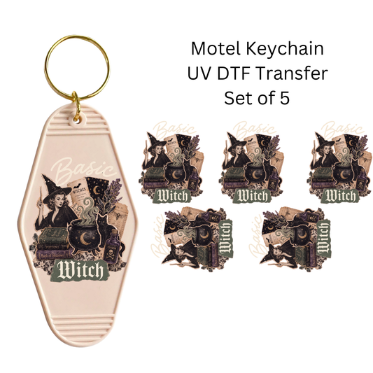 Basic Witch Set of 5 Keychain Transfers