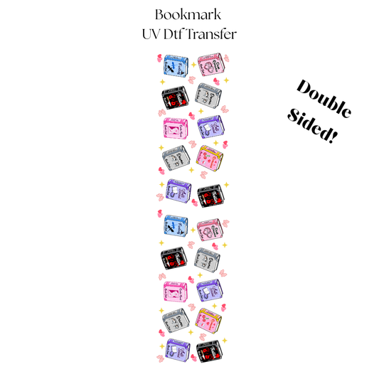 Book Genres UV DTF Bookmark Transfer