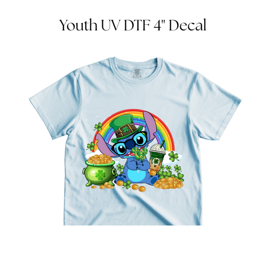 YOUTH Lucky Blue Alien DTF Transfer