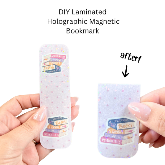 Books: A World of Possibilities Holographic Rectangle Magnetic Bookmark DIY