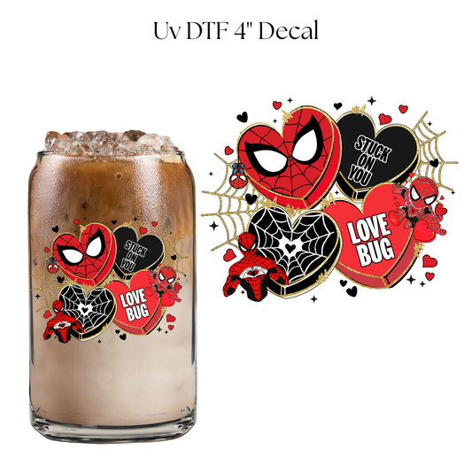 Love Bug Spider 4” UV DTF Decal