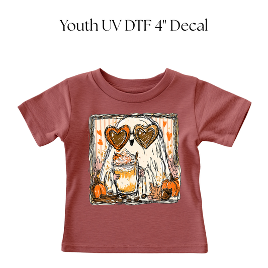 YOUTH Pumpkin Spice Latte Ghost DTF Transfer