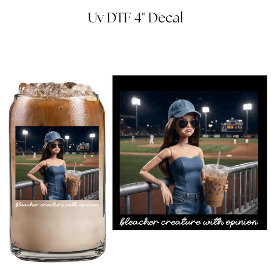 Bleacher Creature Distressed 4” UV DTF Cup Decal