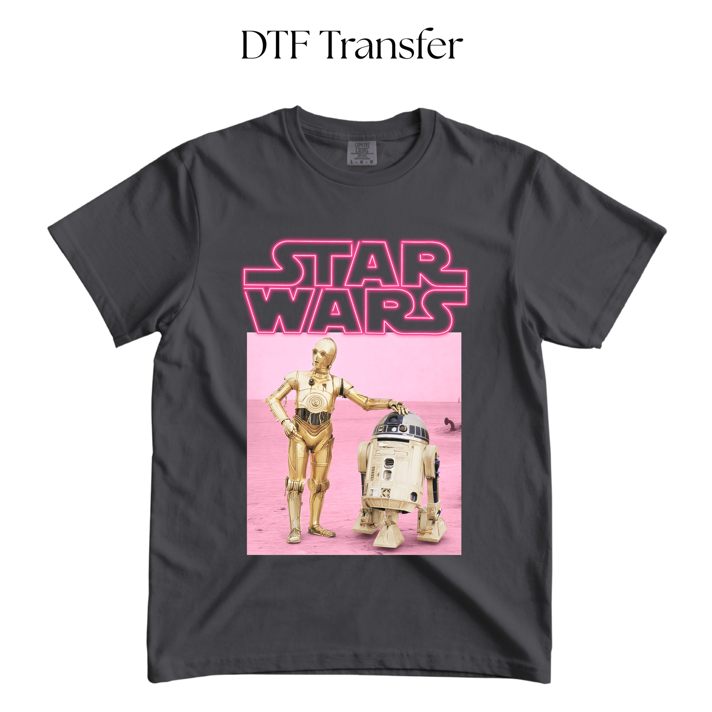 Pink Stars DTF Transfer