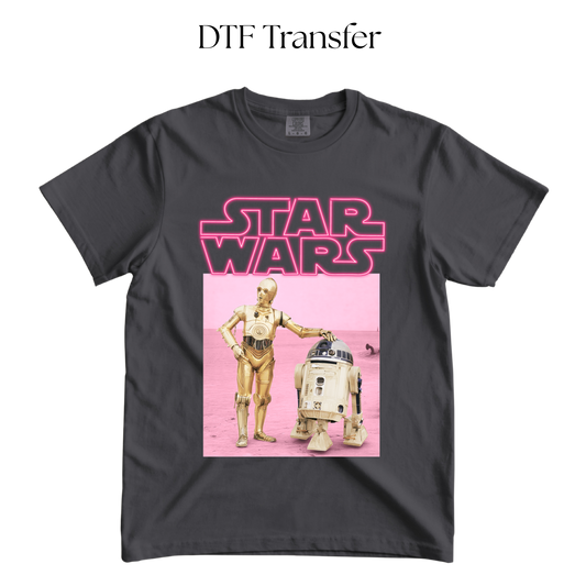 Pink Stars DTF Transfer