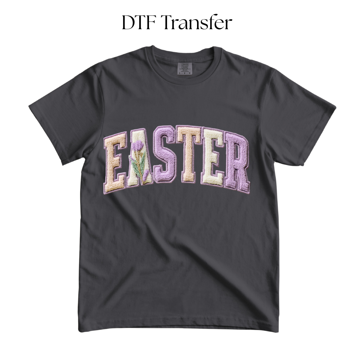 Easter Purple Faux Yarn DTF Transfer