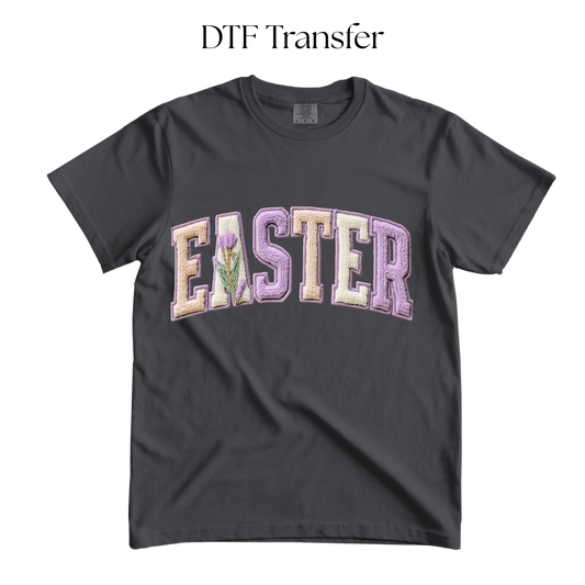 Easter Purple Faux Yarn DTF Transfer