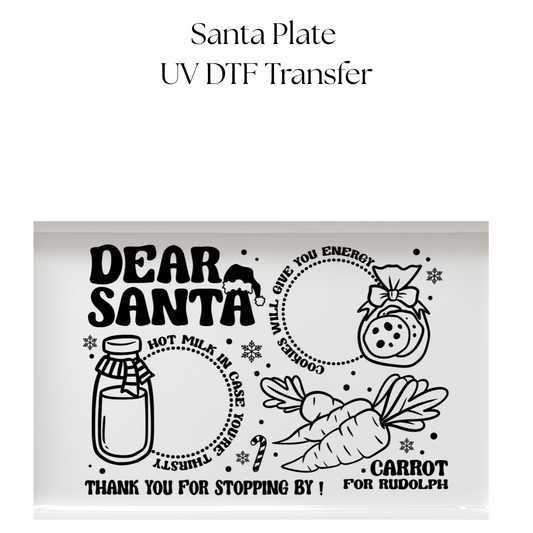 Dear Santa All Black UV DTF
