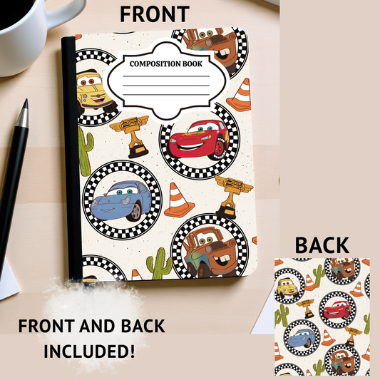 Vehicles Composition Notebook Sticker