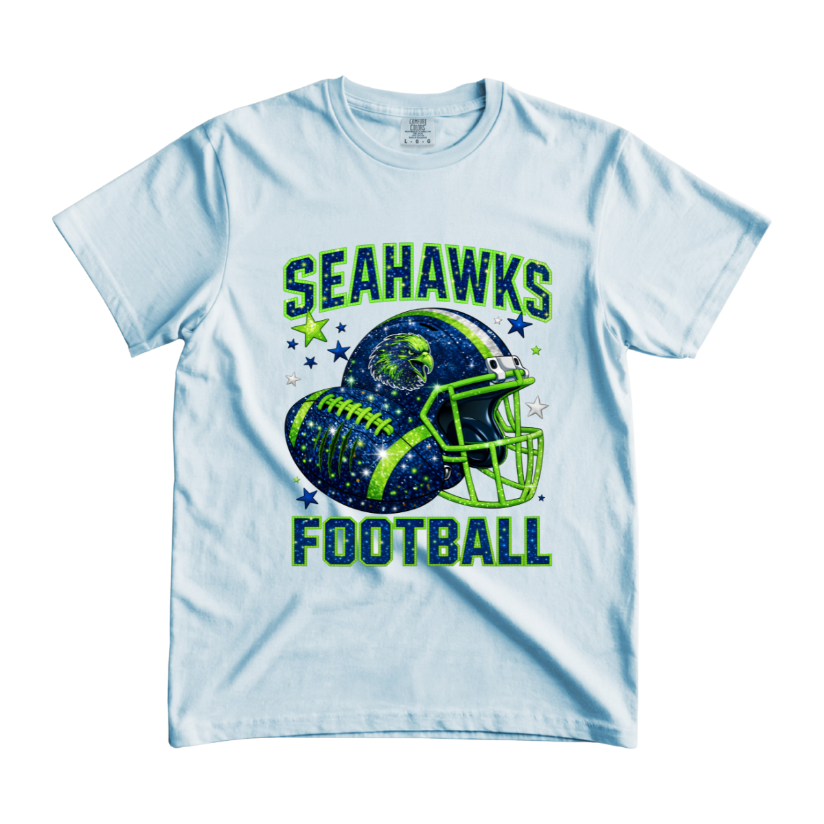 Glitter Sea Football DTF Transfer