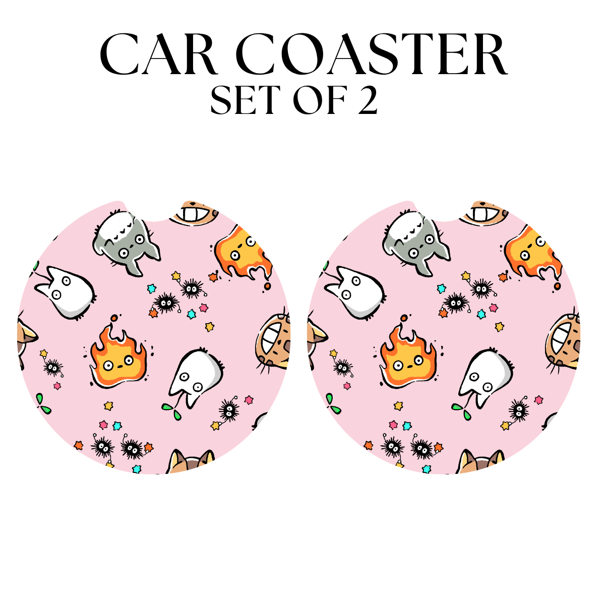 My Neighbor Faces UV DTF Car Coaster