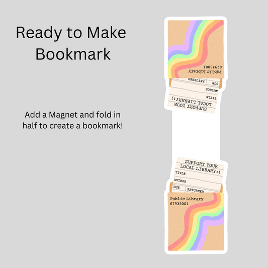 Support Your Local Library Magnetic Bookmark DIY