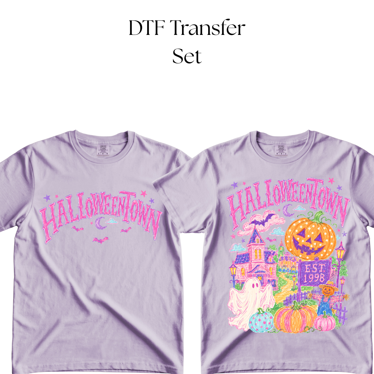 Pink & Purple Halloweentown Set DTF Transfer