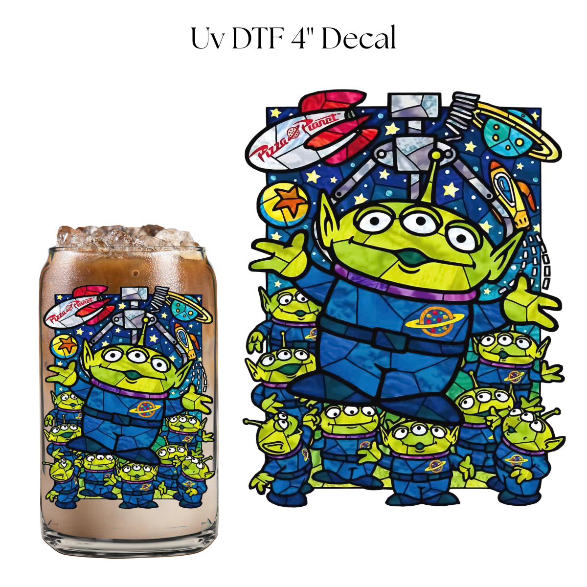 Toy Aliens 4” UV DTF Cup Decal
