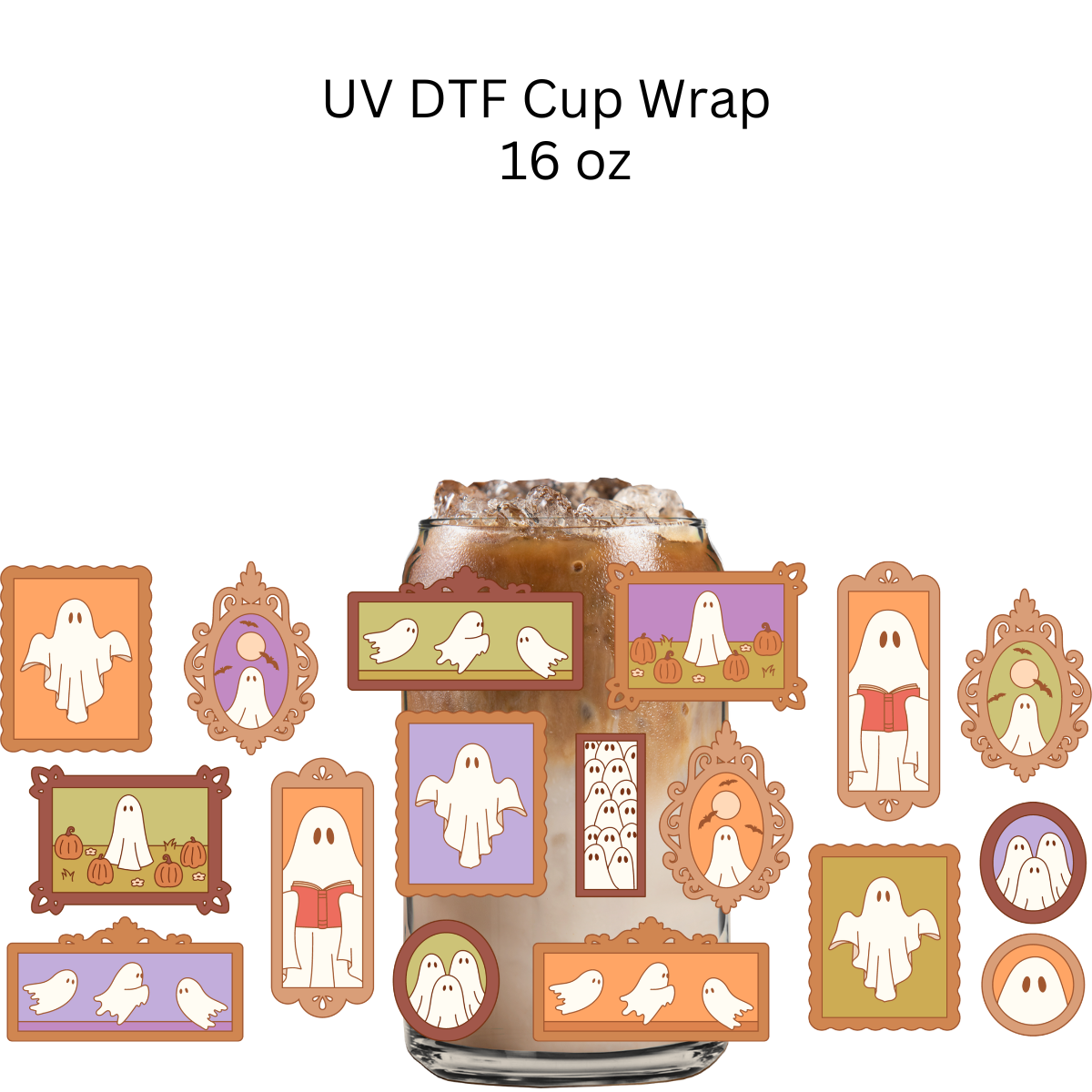 Ghost Picture Frame UV DTF Cup Wrap