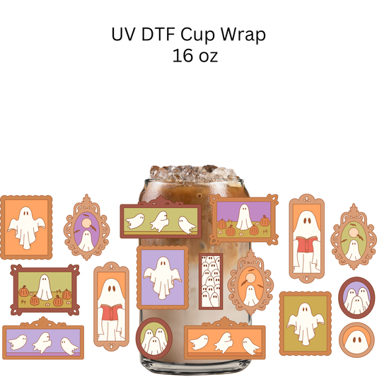 Ghost Picture Frame UV DTF Cup Wrap