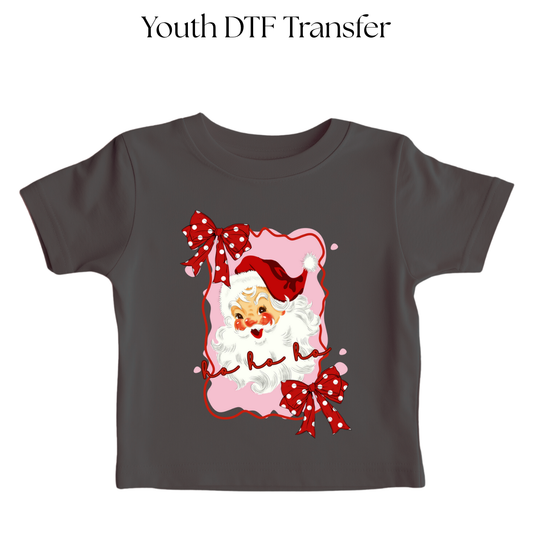 YOUTH Santa HO HO HO Dtf Transfer
