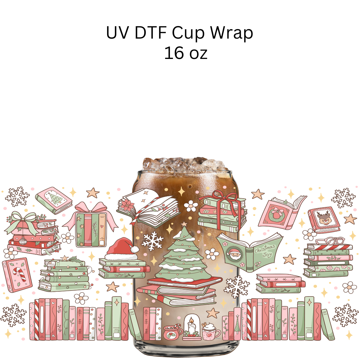 Christmas Joy UV DTF Cup Wrap