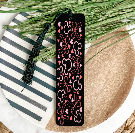 Magical Pink Bows UV DTF Bookmark DOUBLE SIDED