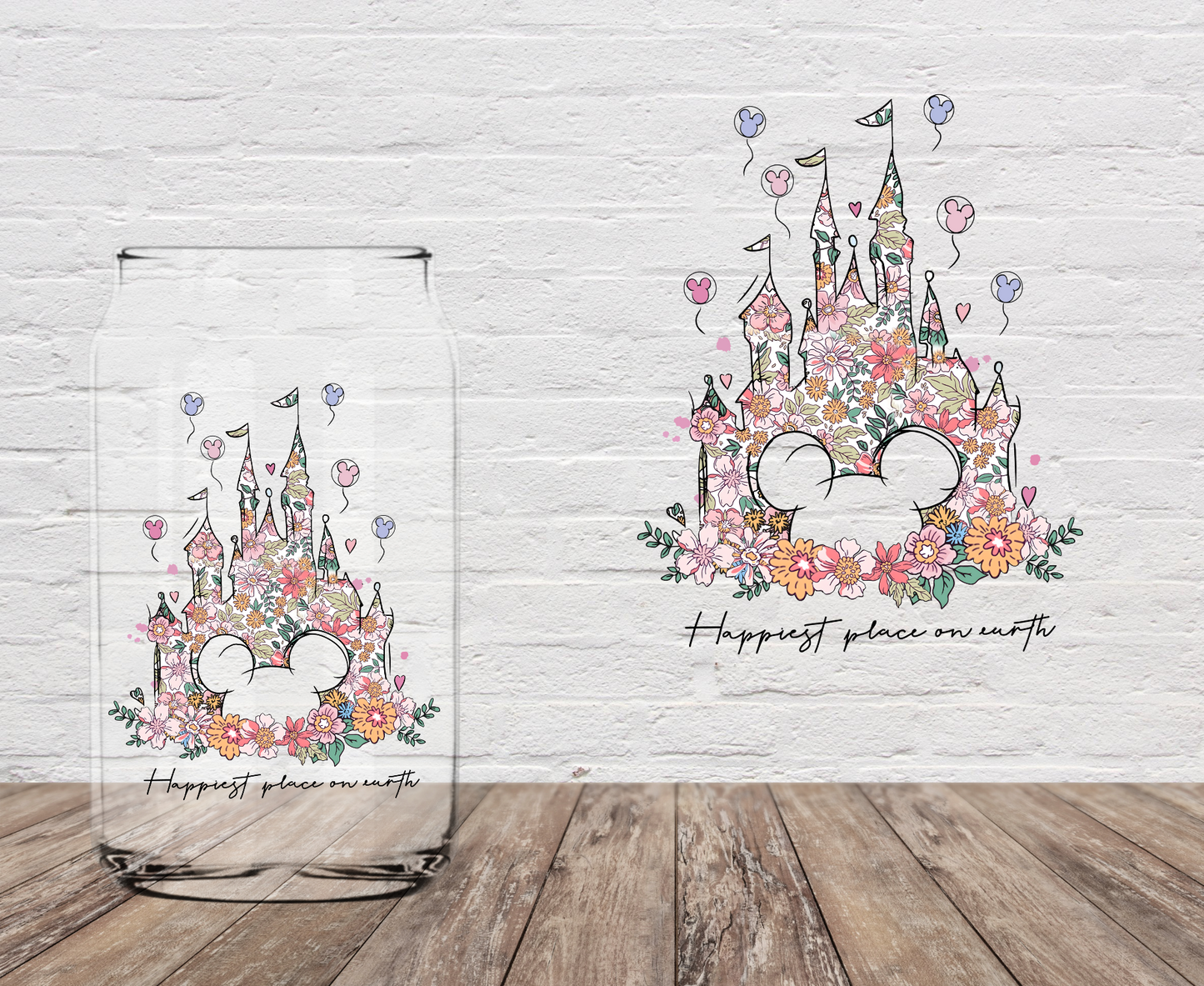 Happiest Floral Castle 4" UV DTF