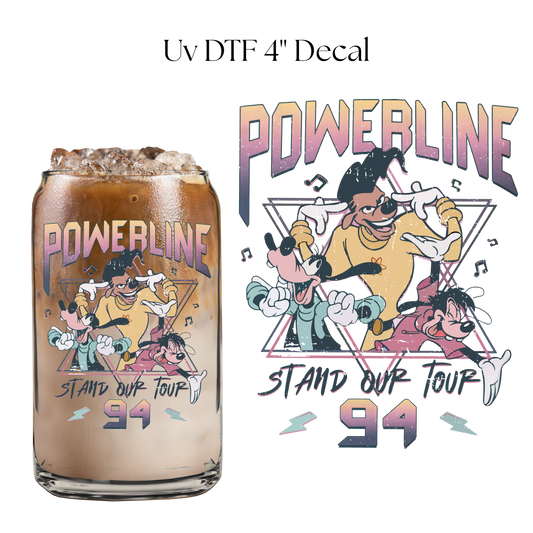 Distressed Power 4” UV DTF Cup Decal