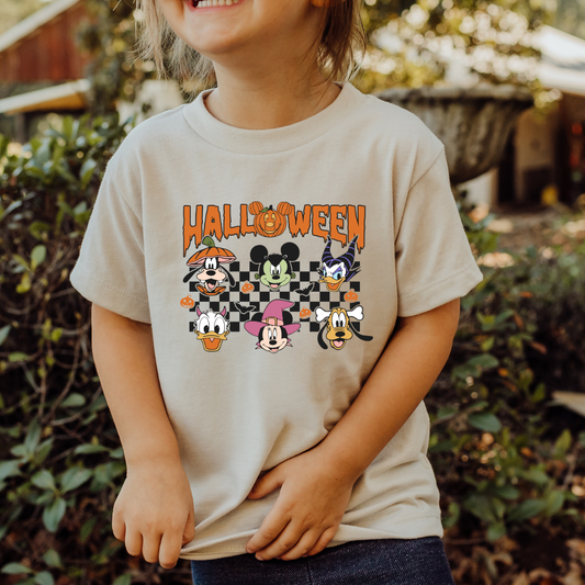 YOUTH Checkered Halloween Mouse Dtf Transfer (PRINT TO ORDER)
