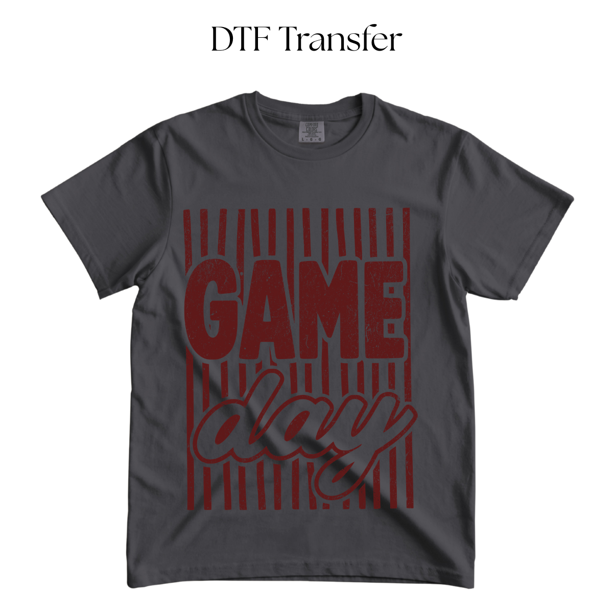 Red Game Day Single Color DTF Transfer