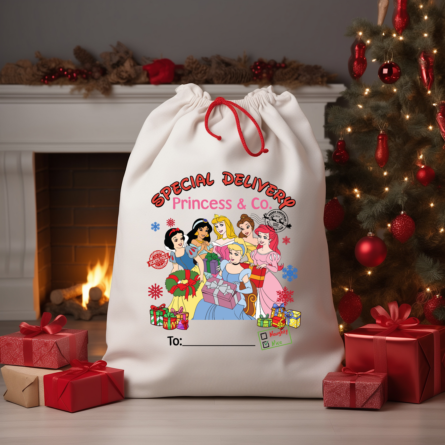 Magical Girls Santa Sack DTF