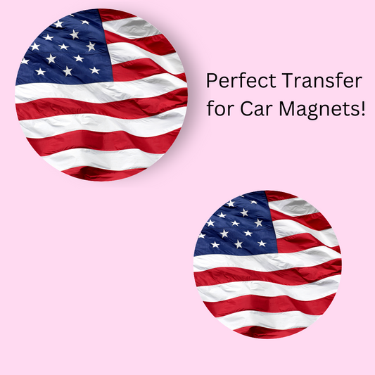 American Flag 4.5" UV DTF  (perfect for car magnets)