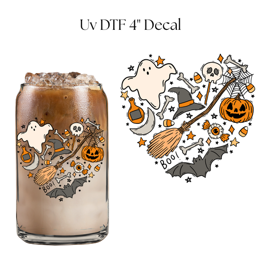 Halloween Heart 4” UV DTF Decal