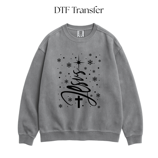 Jesus Tree Single Color DTF Transfer