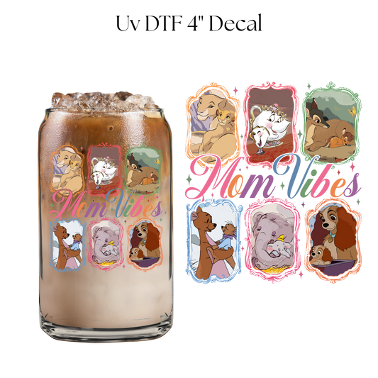 Mom Vibes 4” UV DTF Cup Decal