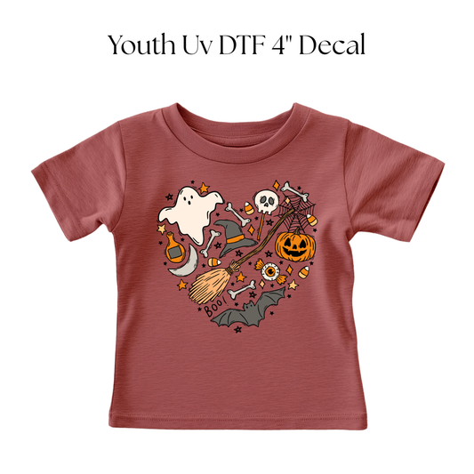 YOUTH Halloween Heart DTF Transfer