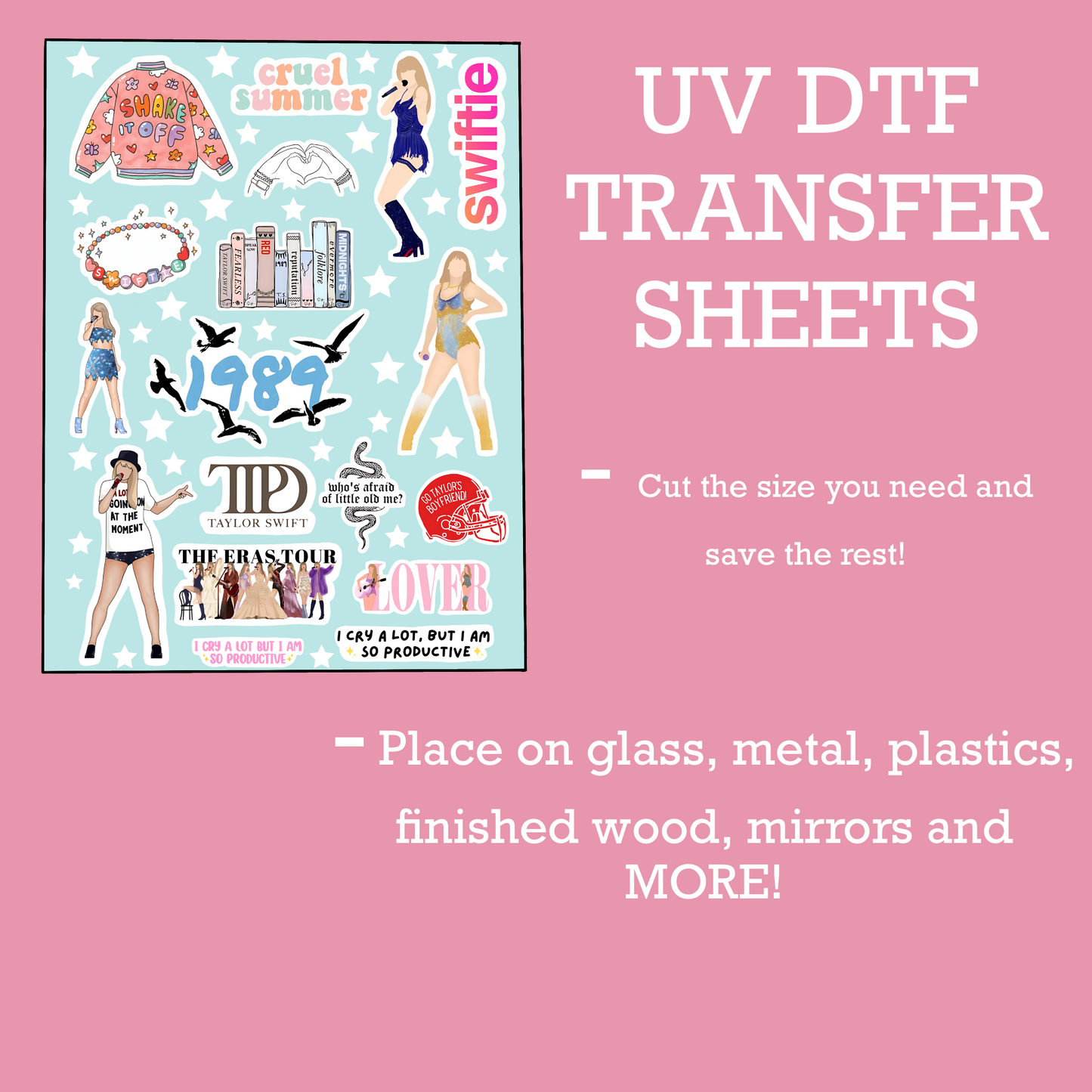 Ts Cruel Summer UV DTF SHEET