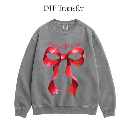 Merry Christmas Bow DTF Transfer