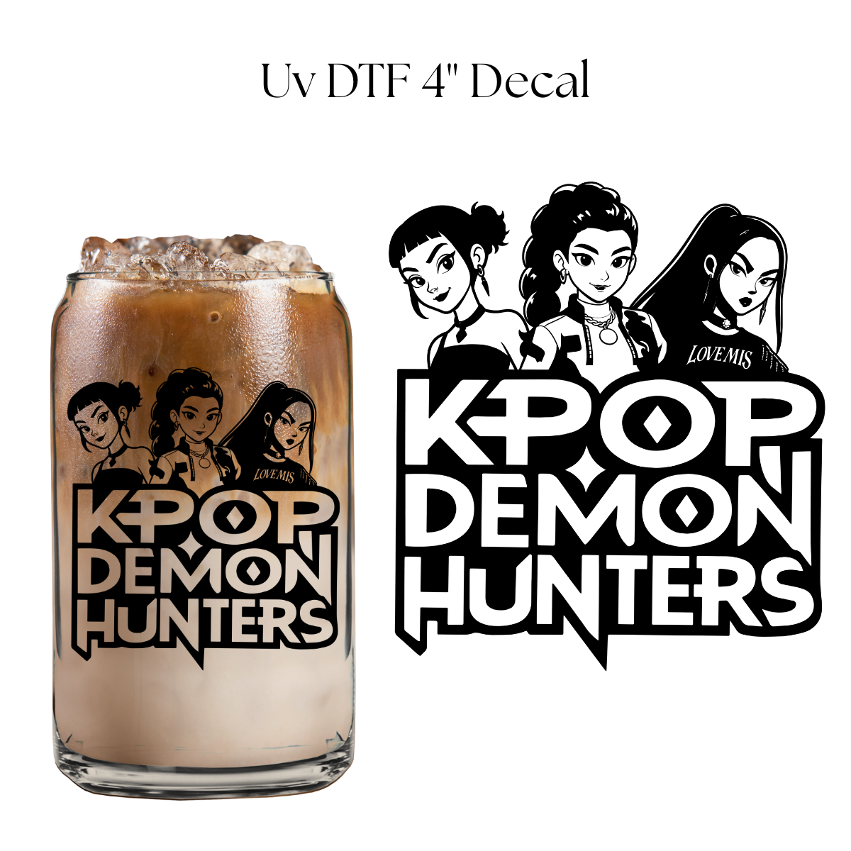 KDH Girls 4” UV DTF Decal