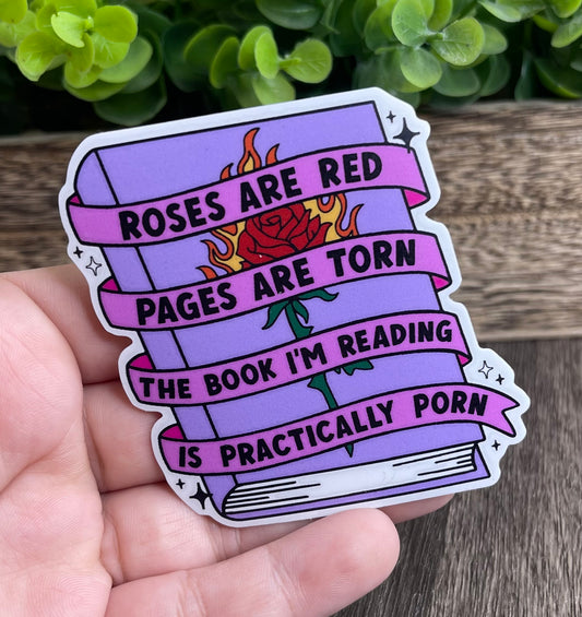 Roses Are Red Vinyl Sticker