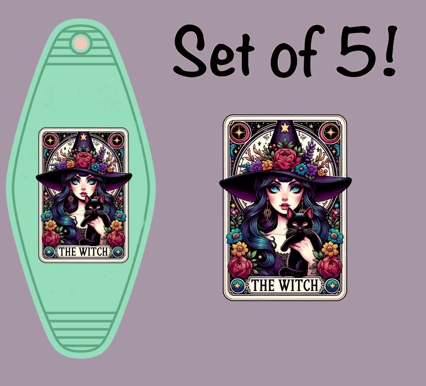 The Witch Card (MOTEL KEYCHAIN)