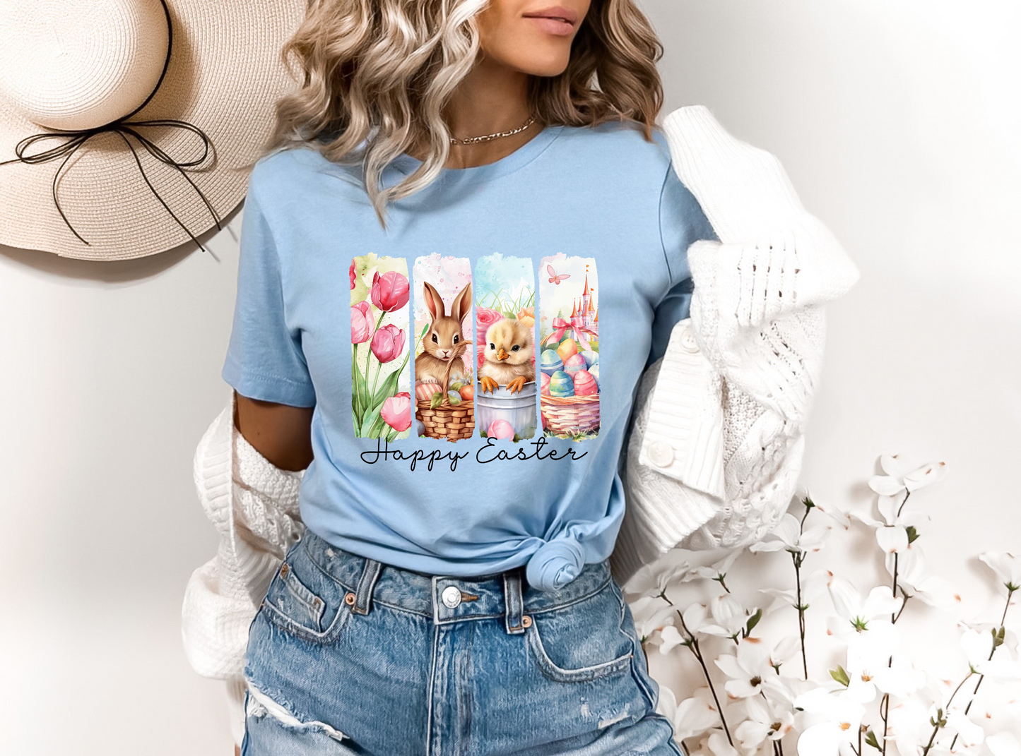 Happy Easter Chick & Bunny DTF TRANSFER