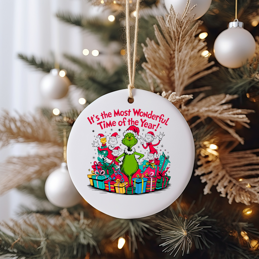 Green Monster Gifts Ornament Size UV DTF DOUBLE SIDED