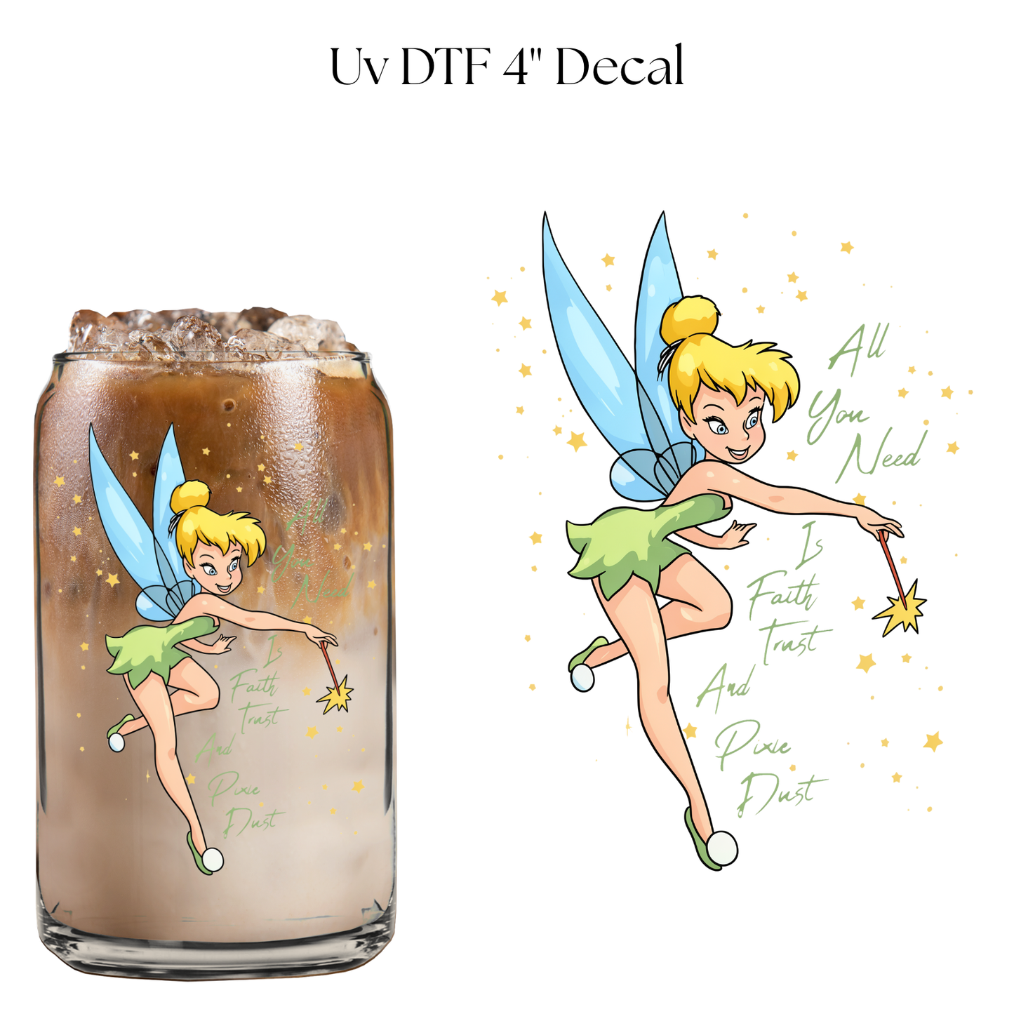 Bell Girl 4” UV DTF Cup Decal