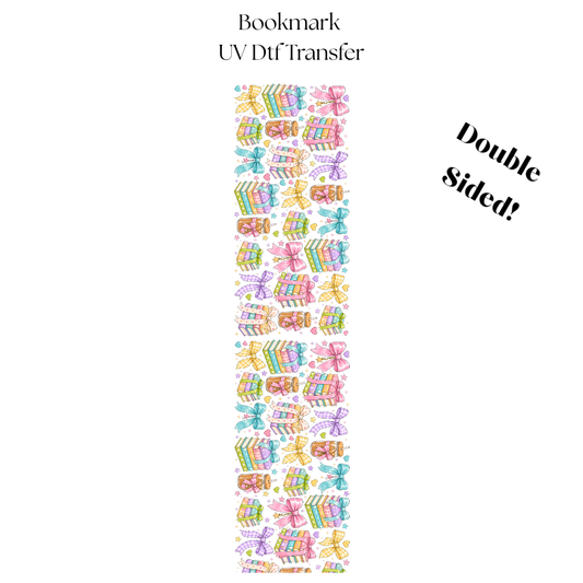 Ice Coffee, Books and Bows UV DTF Bookmark Transfer