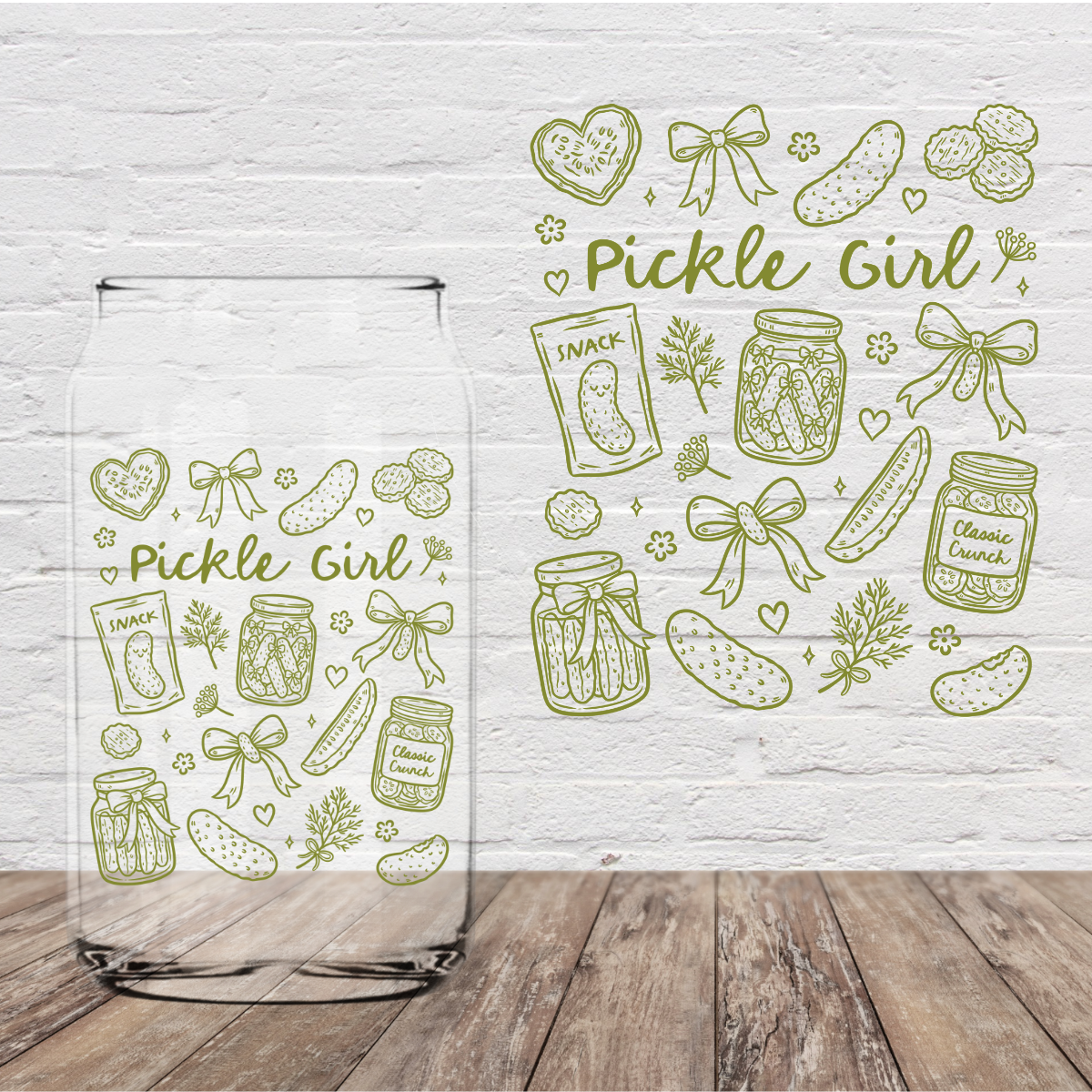 Pickle Girl 4" UV DTF (Print to Order)