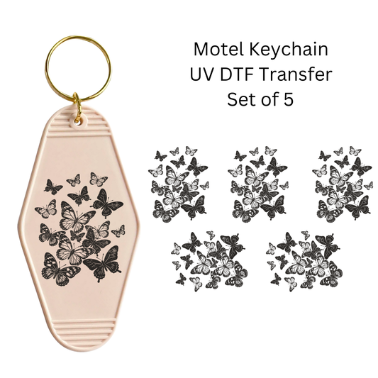 Butterflies Set of 5 Keychain Transfers