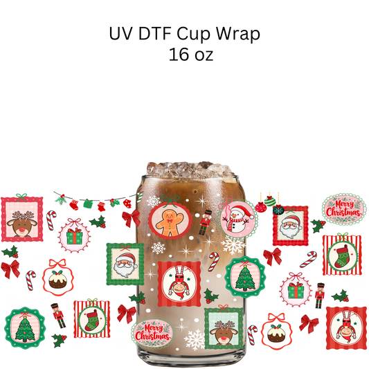 Merry Christmas Things UV DTF Cup Wrap